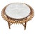 1950s Rattan and Marble Sun Table, 1950s For Sale - Image 5 of 10