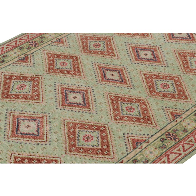 Rug & Kilim Rug & Kilim’s Diamond Play Rug in Mint and Rust, 5x7 For Sale - Image 4 of 8