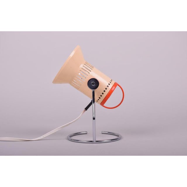 Mid-Century Table Lamp in Lacquered Metal by Chirana, Czech, 1970s For Sale - Image 3 of 7