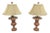 Natural Light Decorator Table Lamps W/ Shades - a Pair For Sale