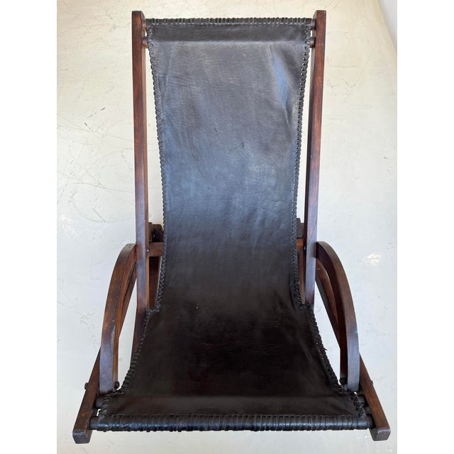 Vintage Leather Sling Chair, 1980s For Sale - Image 13 of 15