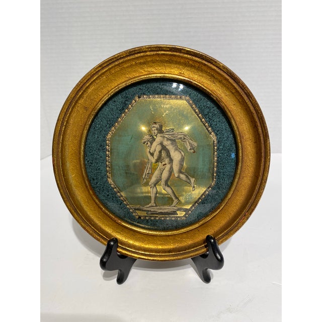 Gold Set of 3 Vintage Gold Gilded Greco-Roman Images From Jean's Frame Shop For Sale - Image 8 of 10