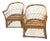 Rattan Lounge Chairs Set of 2 Circa 1960's For Sale