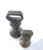 Metal Vintage English Black Heavy Cast Iron Scale and Brass Weights - 3 Pieces For Sale - Image 7 of 10