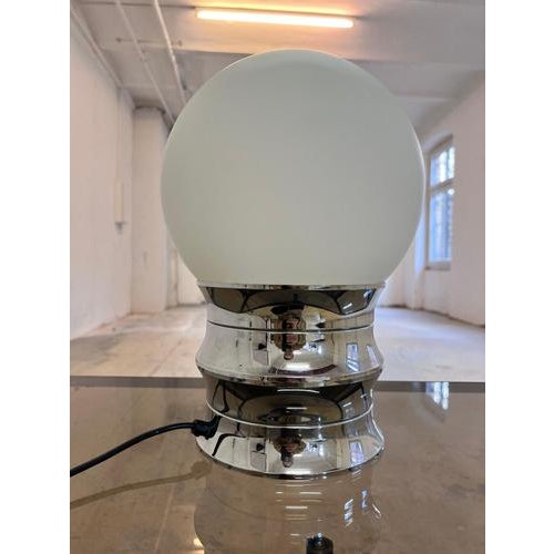Table Lamp in Chrome and Opal Glass from VEB Narva For Sale - Image 3 of 11