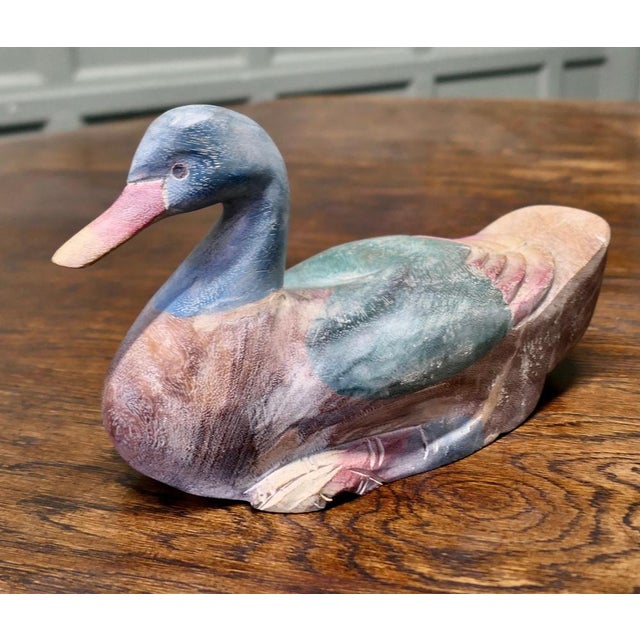 A Decorative French Folk art Decoy Duck This is a good sound piece of French Country living, our decoy has a flat...