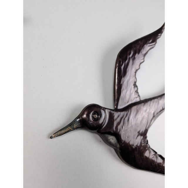 Metal Swallow Wall Sculptures, 1970s, Set of 2 For Sale - Image 6 of 14