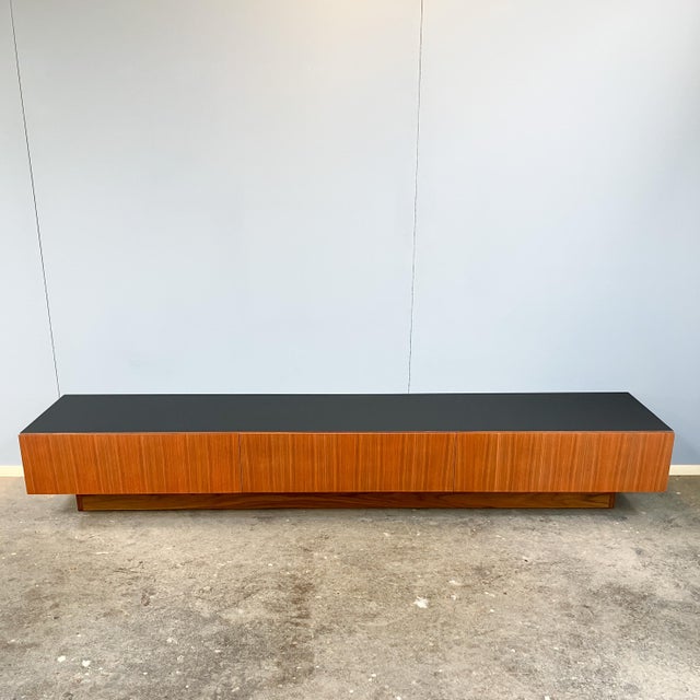 Minimalist Lowboard in Teak and Black Formica Top, 1960s For Sale - Image 14 of 14