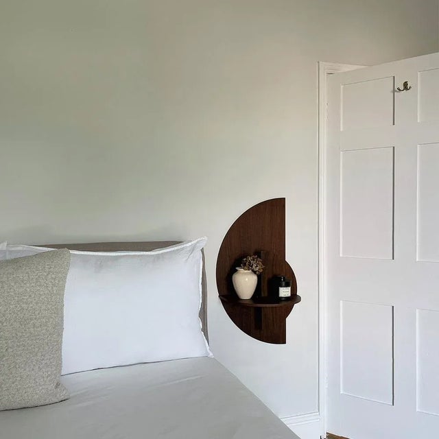 Contemporary Alba Slim Nightstand in Walnut by Daniel García Sánchez for Woodendot For Sale - Image 3 of 4