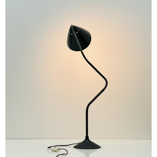 Very rare vintage "Flamingo" table lamp by Franz Hagenauer for Werkstätte Hagenauer, Austria, 1940s. Hagenauer constructed...