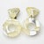 Cream Kaso Cream-White and Mirror Acrylic Resin Clip Earrings For Sale - Image 8 of 10