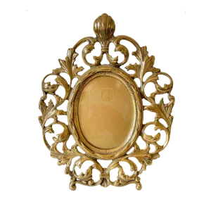 Large Vintage Solid Brass Picture Frame