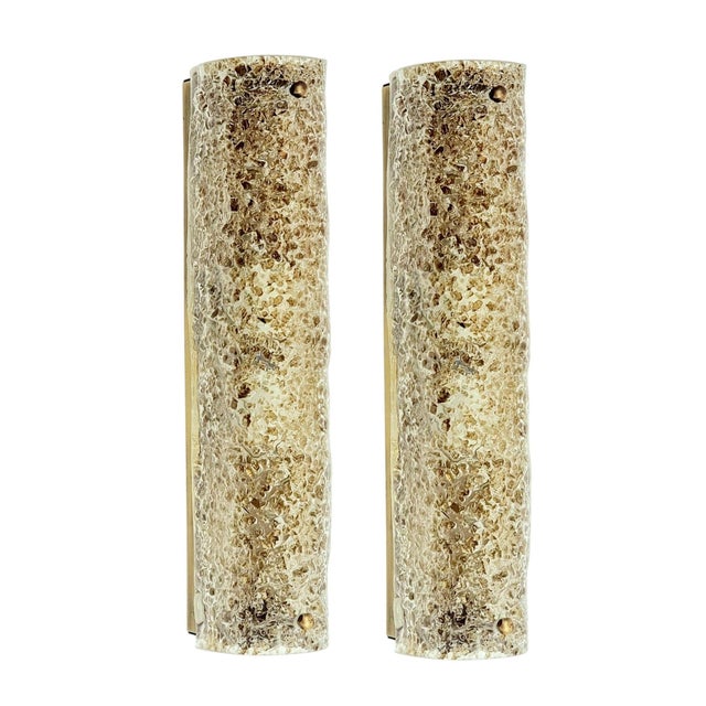 Mid-Century Modern Tubular Murano Glass Wall Lights from Hillebrand, Germany, 1970s, Set of 2 For Sale - Image 14 of 14