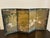 Asian Vintage Asian-Inspired Four-Panel Tabletop Folding Screen With Cranes & Bamboo Designs. For Sale - Image 3 of 12