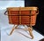 Red Mid-Century Bamboo and Rattan Work Basket, Italy, 1950s For Sale - Image 8 of 8