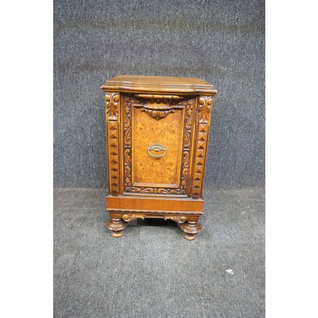 1930s Depression Era Carved Walnut Nightstand For Sale In Philadelphia - Image 6 of 10