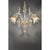 Italian Wall Sconce in Clear Murano Glass with Gold Floral Motifs by Simoeng For Sale - Image 4 of 6