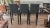 Set of 3 Modern Charcoal Gray Upholstered Counter Stools For Sale - Image 4 of 5