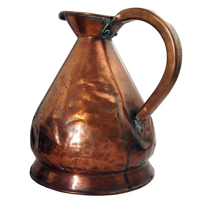 Traditional English Copper Gallon Harvest Jug/ale Measure For Sale - Image 3 of 6