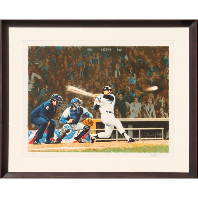 Mr. October - Reggie Jackson, Paul Calle Lithograph, Signed in Pencil For Sale