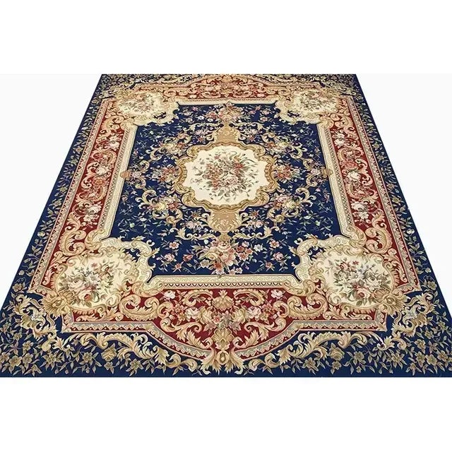 1990s Handwoven French Style Aubusson Area Rug 9’0″ X 12’0″ For Sale - Image 10 of 12