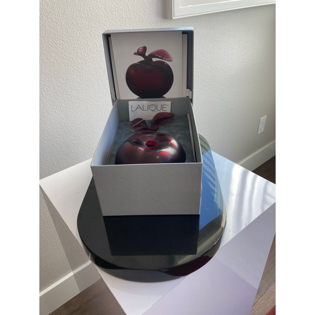 Lalique Crystal Pomme Rouge Red Apple Perfume Bottle For Sale In Palm Springs - Image 6 of 8