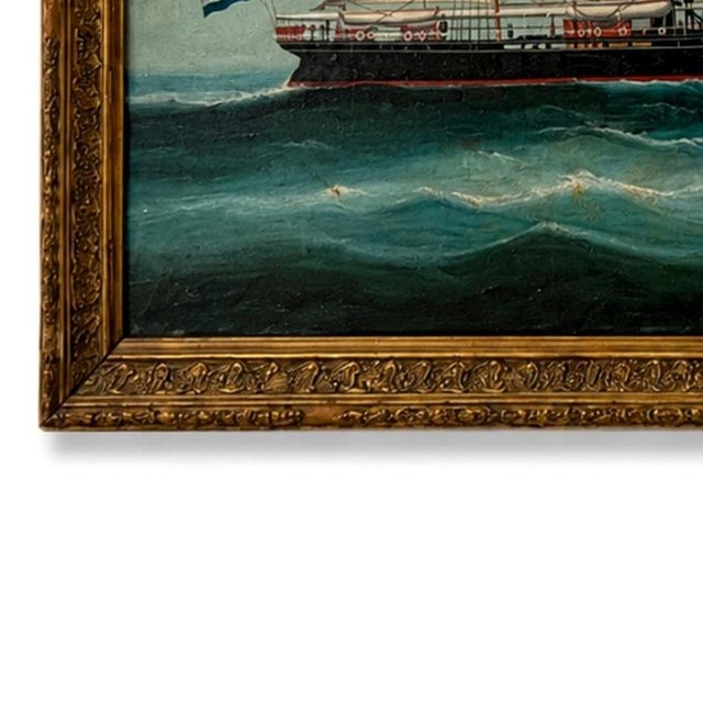 Marine Scene, 20th Century, Oil on Canvas For Sale - Image 3 of 6