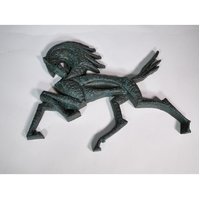 Mid-Century Bronze Horse Wall Figurine, 1960s For Sale - Image 9 of 9