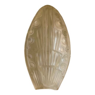 1930s Art Deco Stepped Glass Slip Shade For Sale