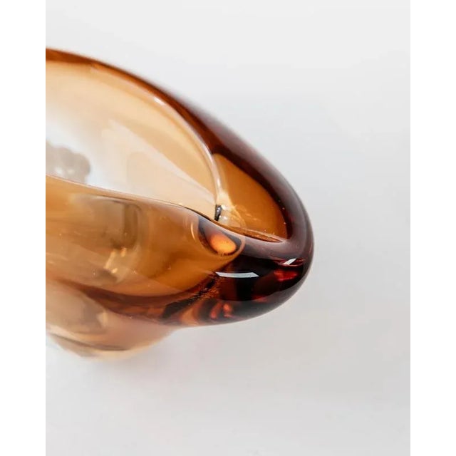 Glass Vintage Czech Glass Bowl or Ashtray by Pavel Stejskal for Beranek Skrdlovice, 1970s For Sale - Image 7 of 11