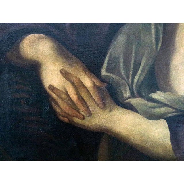 Circle of Giovanni Andrea Sirani, Mary Magdalene, 1600s, Oil on Canvas For Sale - Image 7 of 8