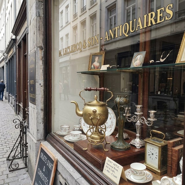 Antique E. D. Paris French Art Nouveau Brass Spirit Kettle on Stand For Sale - Image 13 of 13