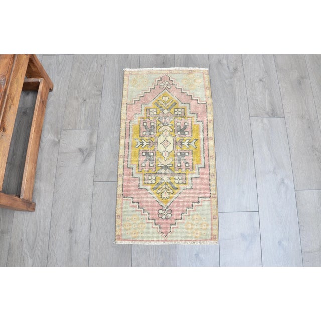 Faded Vintage Oushak Rug For Sale - Image 6 of 6