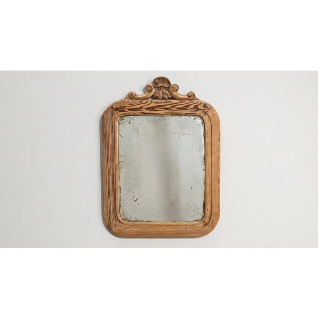 Wood 19th Century France Amber Wood Mirror For Sale - Image 7 of 10