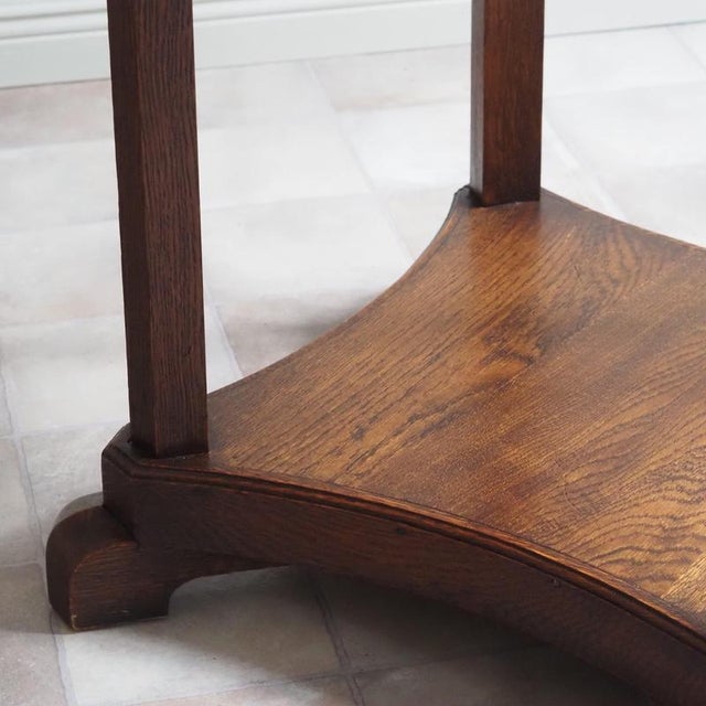 Art Deco Oak Side Table, 1920 For Sale - Image 4 of 7