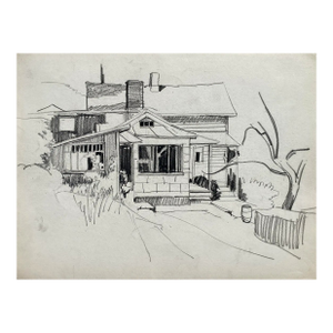1940s Norman Kent Drawing of House