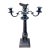Pair of Vintage Gothic Bronze Candelabras W/Griffin Finial & Crystals Stunning pair of vintage bronze four arm candelabra...