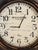 French Late 20th Century Oversized Distressed Black-Brown French Hotel-Style Wall Clock For Sale - Image 3 of 6