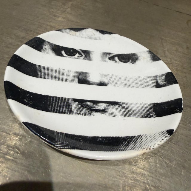 Porcelain Coaster Mini Plate Piero Fornasetti Tema E Variazioni Lina Cavalieri For Sale In San Diego - Image 6 of 9