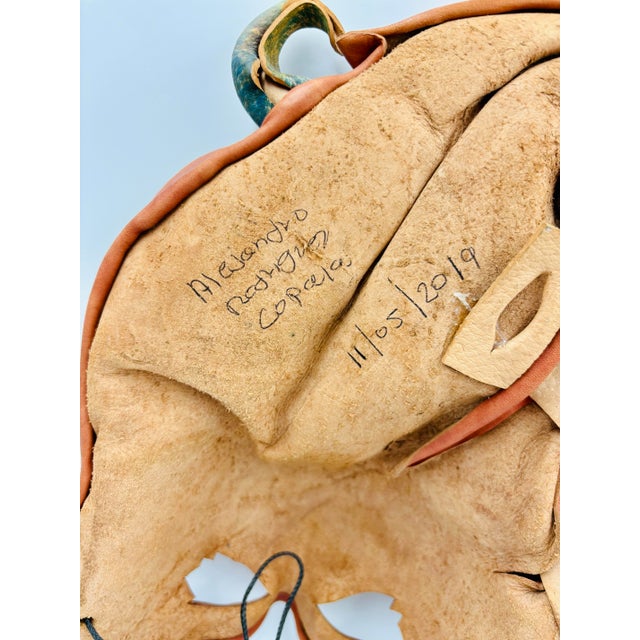 Chocolate Intricate Mythological Maenad/Bacchae-Themed Handcrafted Leather Wall Sculpture For Sale - Image 8 of 11