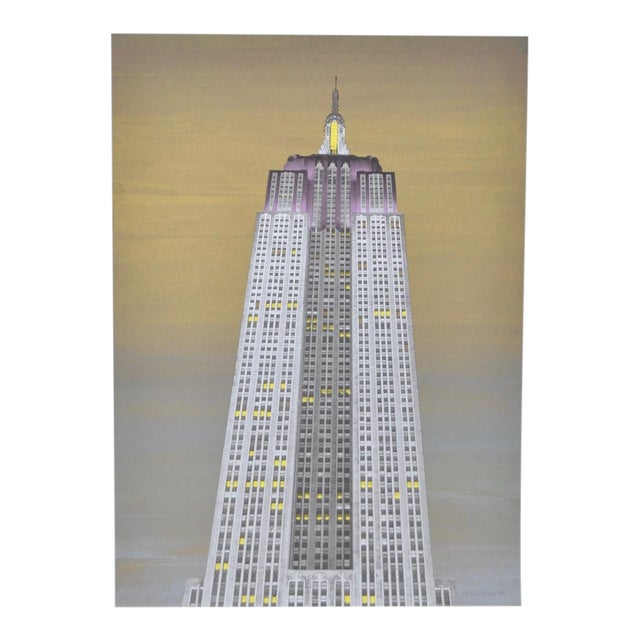 アンティーク雑貨 empire state building antique vintage Vintage 14ct Gold Empire State Building Charm 4.9g Stanhope