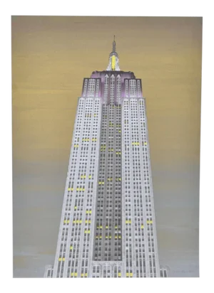 Vintage Empire State Building Fine Art Print c.1990