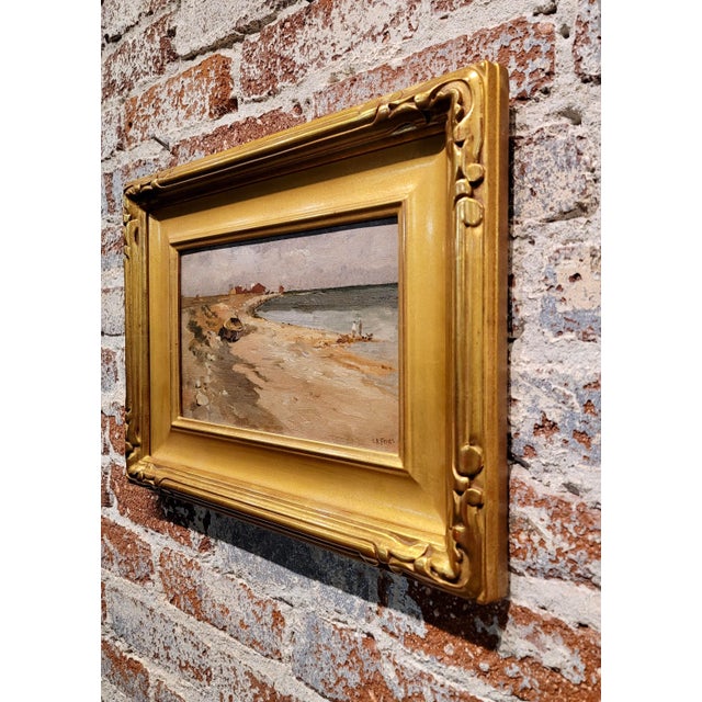 Brown Charles Fries -C.1910s View of Coronado Peninsula in S. Diego-Oil Painting For Sale - Image 8 of 9