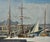 Paul marie léonce bret. french ( b.1902 - d.1956 ). unloading & loading, palermo harbour, sicily, italy. oil on board....