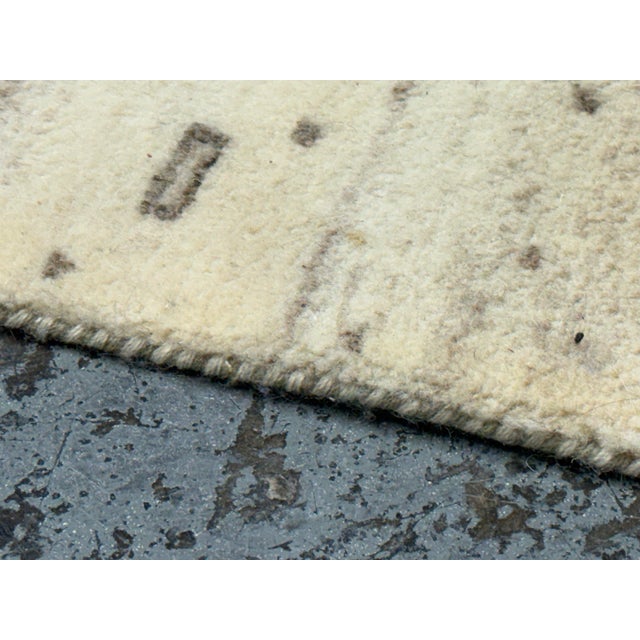 Gray 3ft 2in × 4ft 3in Kashkuli Gabbeh Wool Area Rug For Sale - Image 8 of 12