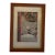 Mid 20th Century Japanese Miniature Framed Japanese Woodblock Print — Edo‑Style Riverside Scene For Sale