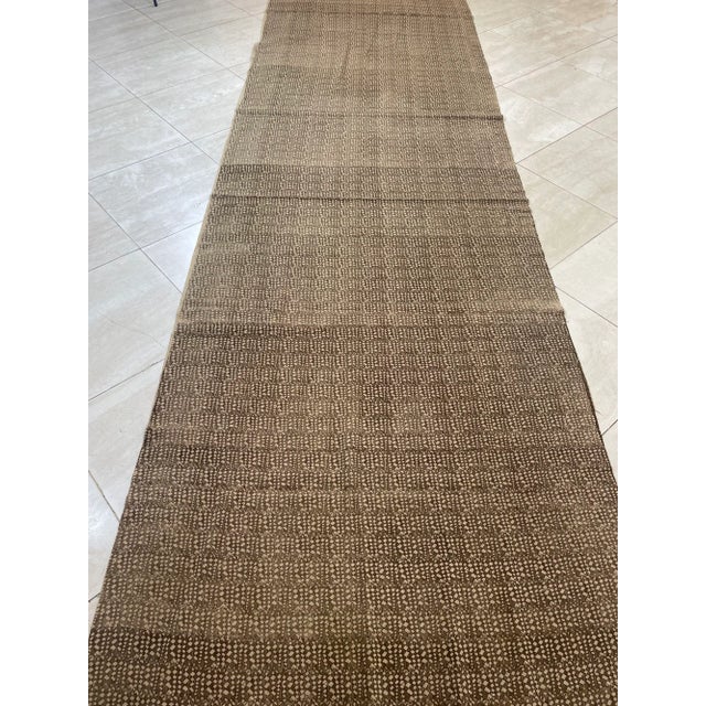 Beige African Batik Cloth Natural Hand-Woven Hand-Printed Cotton Fabric Ghana 10 Yards For Sale - Image 8 of 10