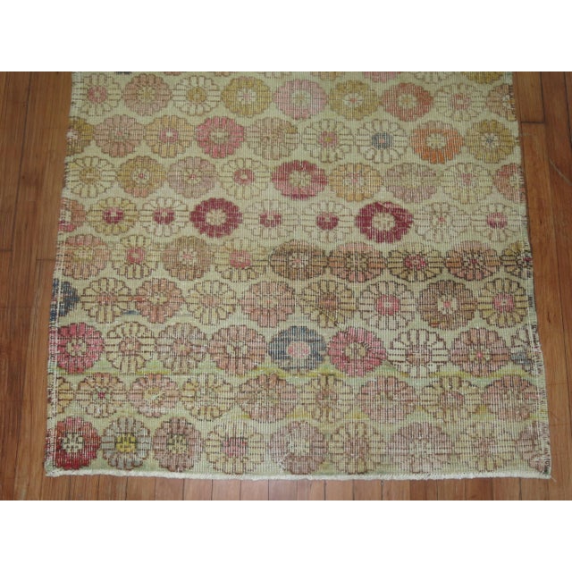 1960s Worn Turkish Deco Rug - 3'6" x 6'1" For Sale In New York - Image 6 of 6