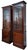 A striking and unusually tall pair of opposing mahogany display cabinets, measuring an impressive 8 feet in height. Though...