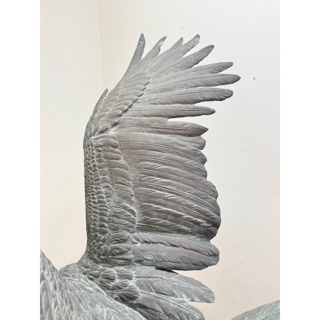 American Life Size Bronze Eagle For Sale - Image 3 of 11